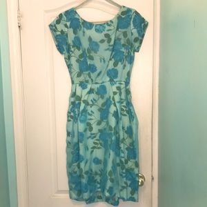 Vintage garden party mad men dress